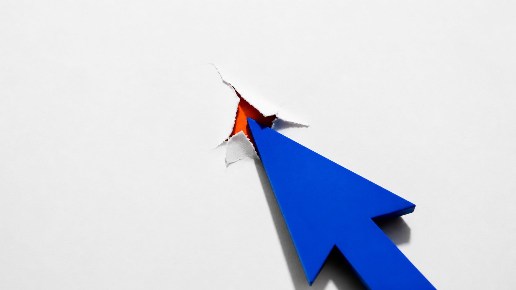 Curseur unique perforant une surface de papier