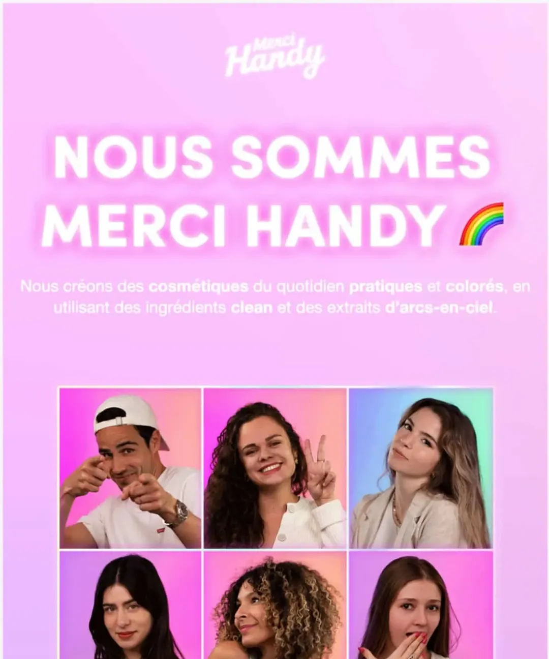 Email de bienvenue de la marque Merci Handy